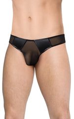 SoftLine 4519 tanga bărbătească cu decupaj negru XL