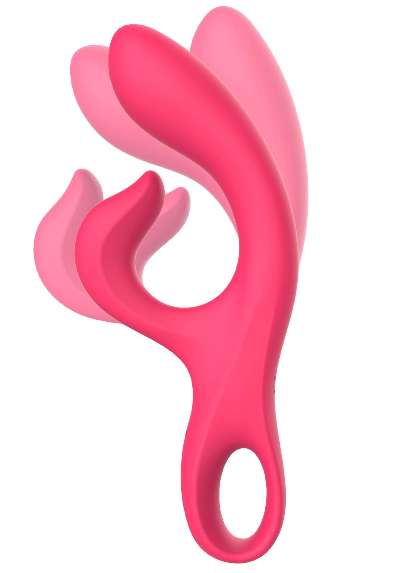Vibrator XOCOON cu orgasm fără sfârșit, fuchsia, USB, 21 cm