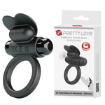 Inel vibrant pentru penis Pretty Love Debenaire, negru, cu 10 funcții