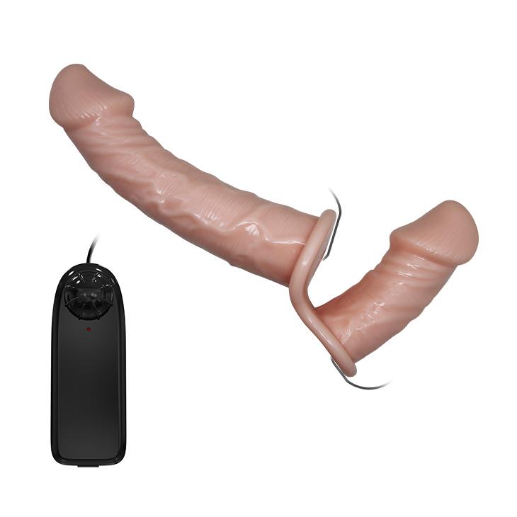Strap-on Baile Ultra Passionate cu vibrații duble