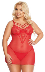 Aldona SoftLine cămașă erotică roșie XL