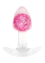 Dop anal mic din silicon ToyJoy Crystal, roz, 8,5 cm