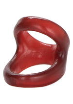 Inel de penis Colt Snug Tugger pentru penis și testicule, roșu