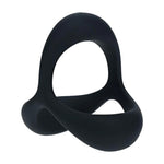 Inel pentru penis Tri-O Ergo din silicon Levelz, negru