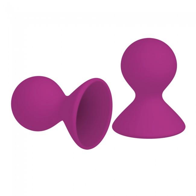 Pump - Me You Us Ventoase pentru mameloane cu dublă masaj, silicon, pachet de 2, violet