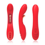 Vibrator cu punct G dublu, seria B Joy USB, 22 cm, roșu