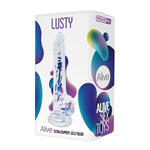 Dildo cu gel Alive Lusty transparent 18 cm