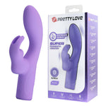 Vibrator Pretty Love Elivia din silicon cu formă de iepuraș, cu 10 funcții, punct G, USB