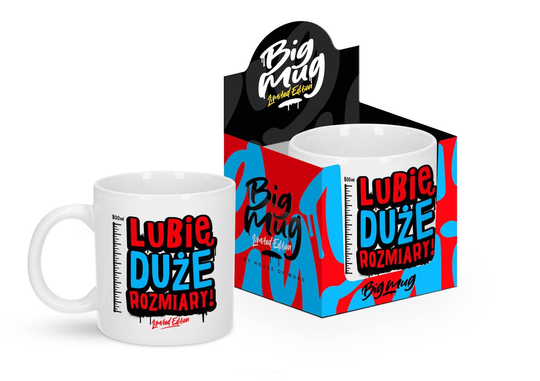 Cană de 800 ml, îmi plac dimensiunile mari, House of Mugs