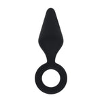 Dop anal din silicon cu buclă Levelz L negru 14 cm