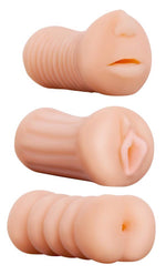 Set de trei masturbatoare XXX To Go Threesome NMC TPR 10 cm