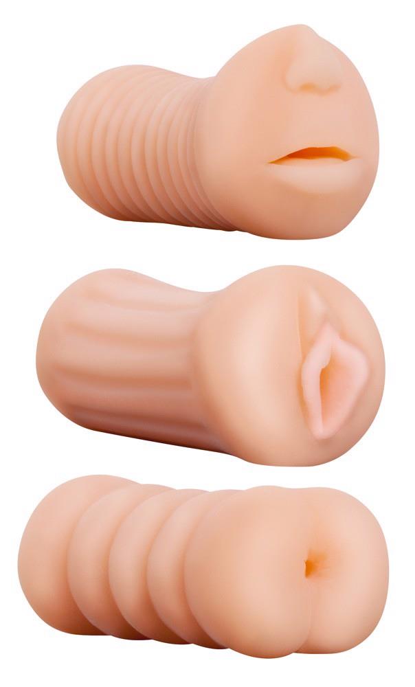 Set de trei masturbatoare XXX To Go Threesome NMC TPR 10 cm