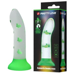 Dildo anal Pretty Love din silicon strălucitor cu ventuză