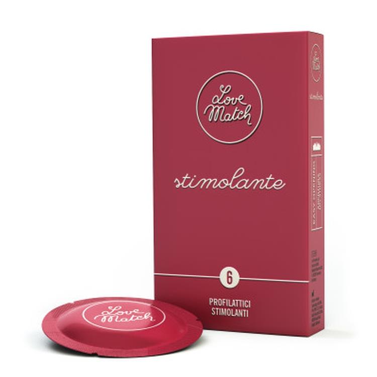 Prezervative stimulatoare Love Match, pachet de 6
