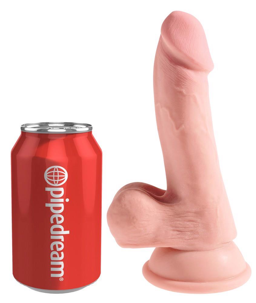 Dildo King Cock Plus TPE cu testicule 20,3 cm