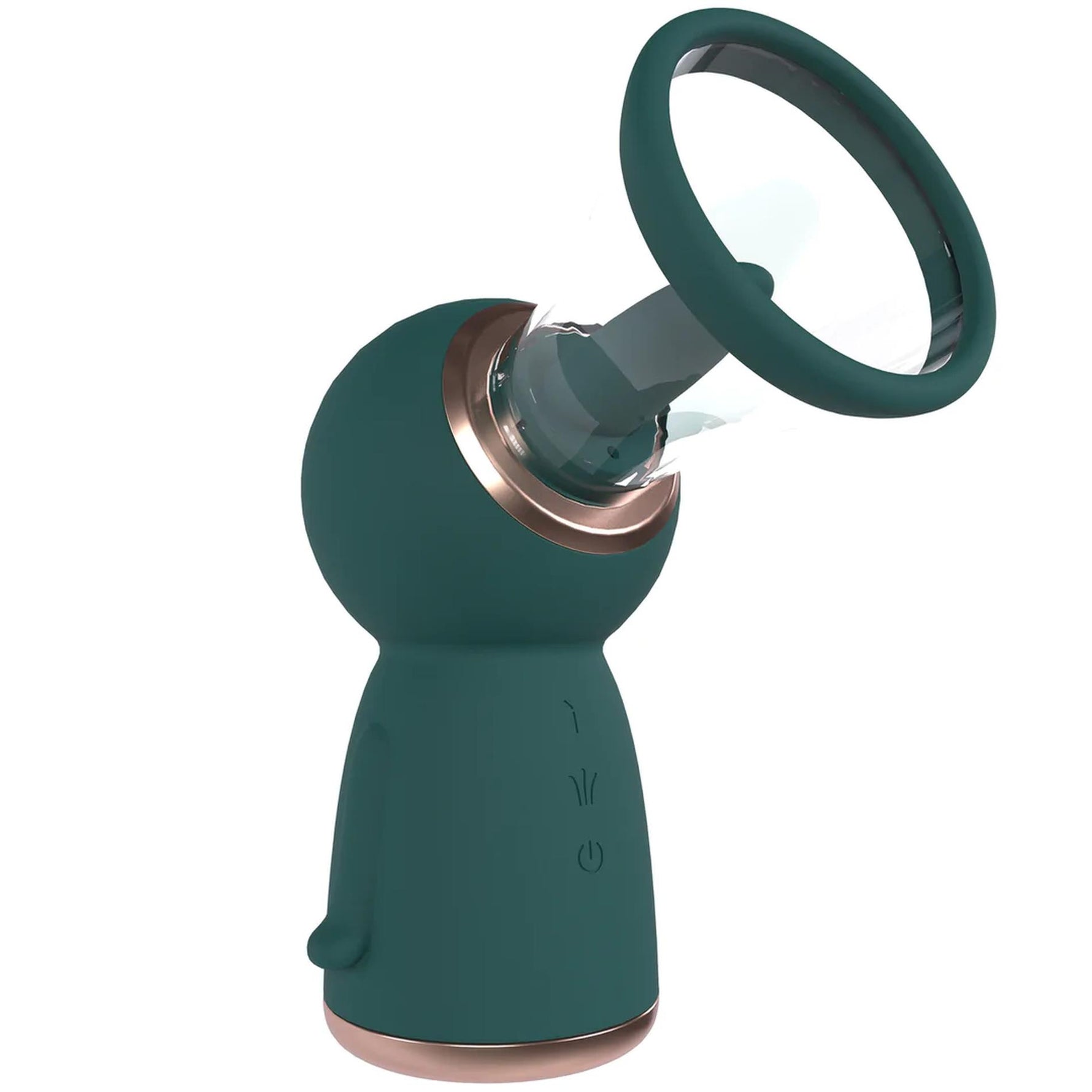 Pompă de sân și vulvă Exquisite Pumped reîncărcabilă, verde