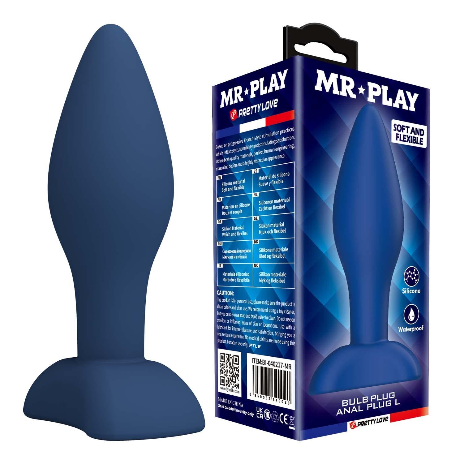 Dop anal din silicon Mr. Play Bulb, mărime L