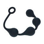 Perle anale din silicon Levelz cu picătură de apă, 40 mm, negre