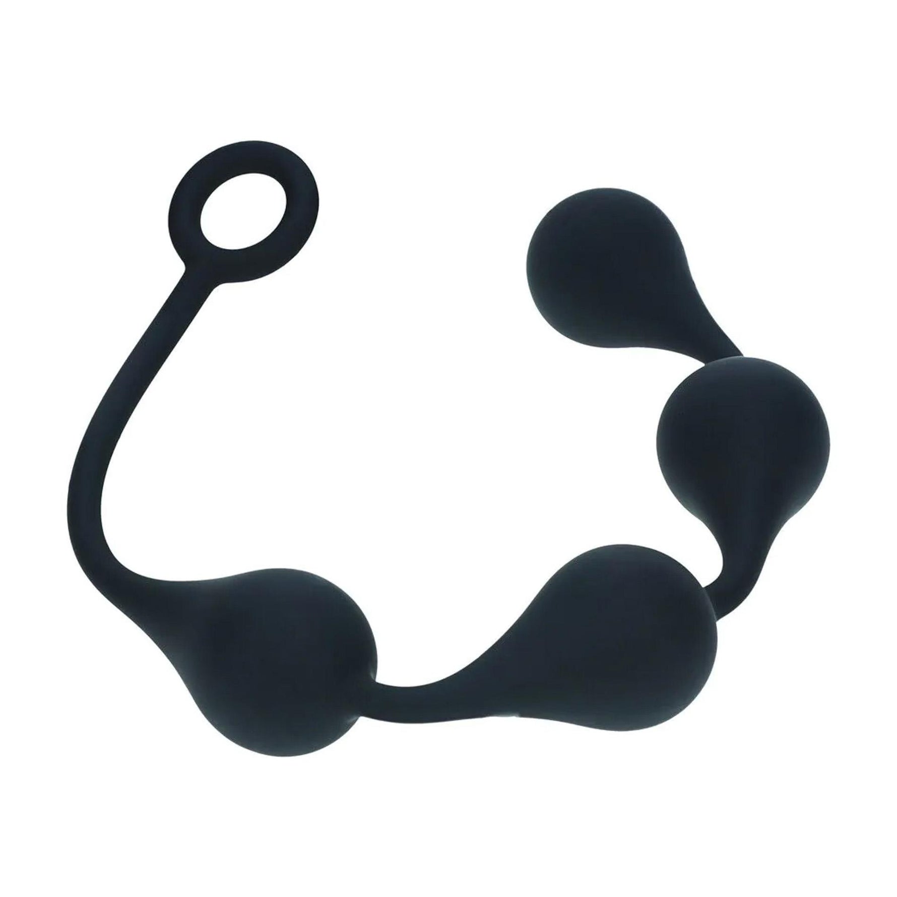 Perle anale din silicon Levelz cu picătură de apă, 40 mm, negre