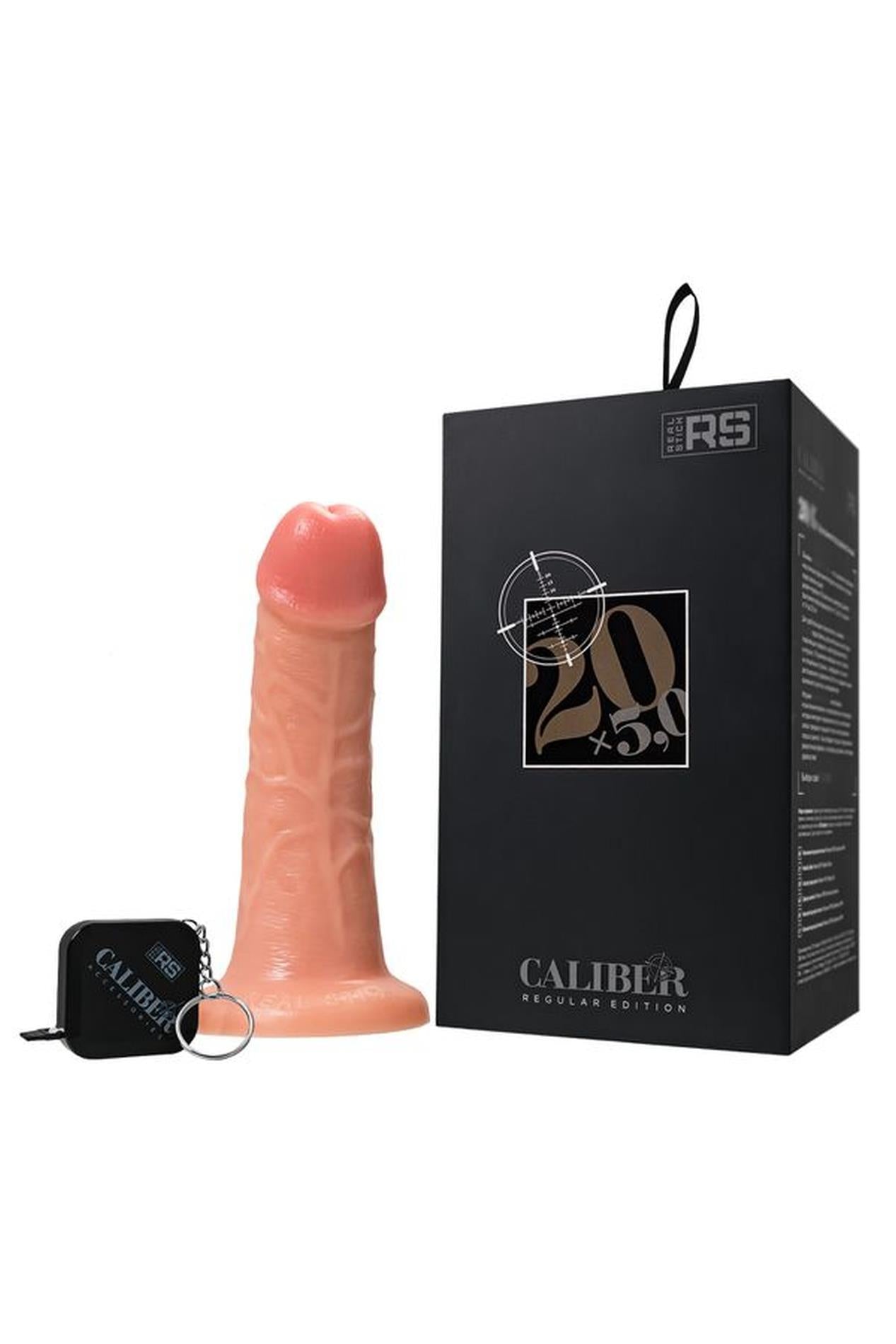 Dildo realist Caliber, culoarea pielii, 20 cm, 5 cm