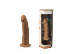 Dildo realist din silicon Silexd 15 cm termoactiv palid