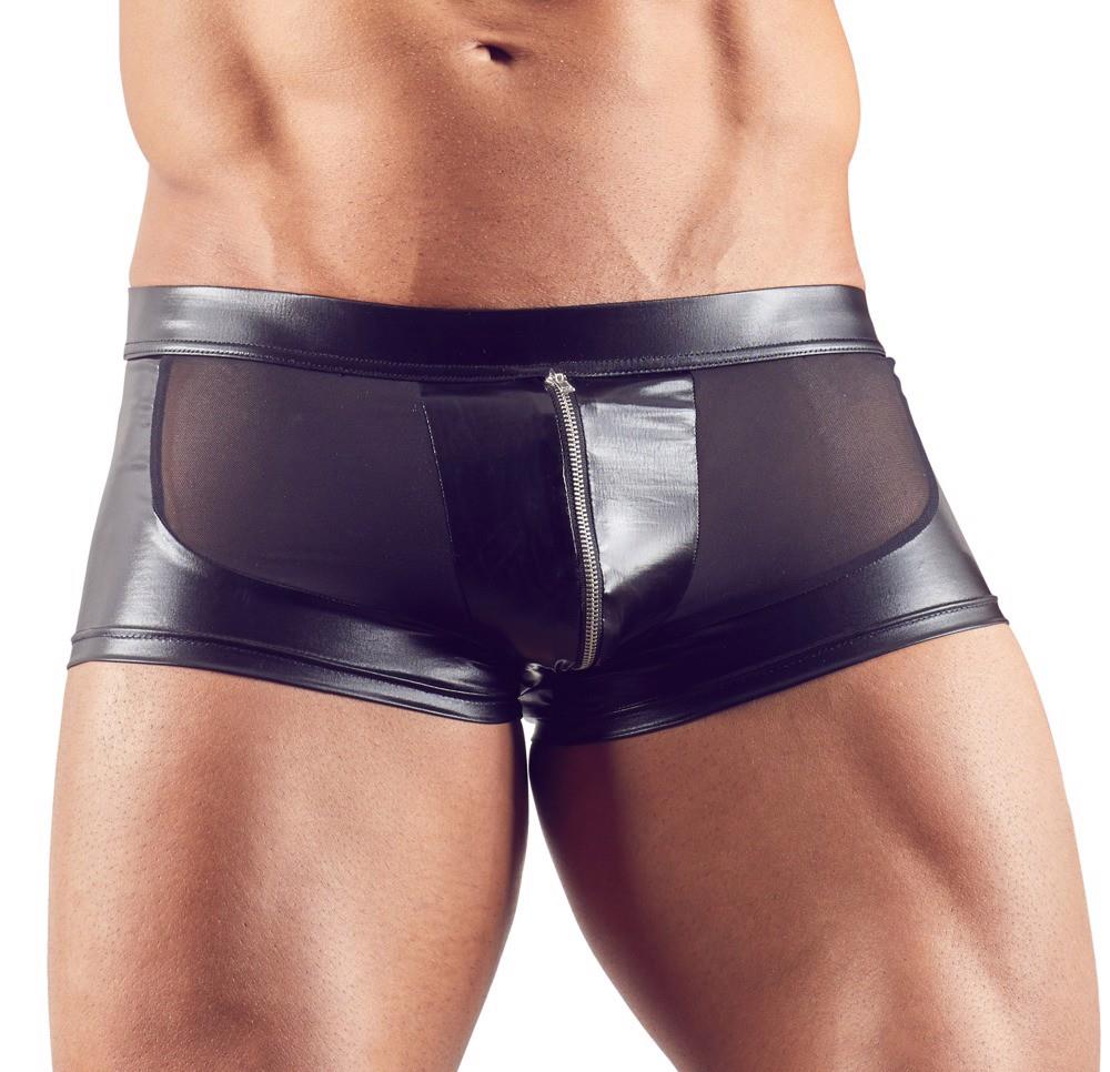 Pantaloni Svenjoyment Powernet pentru bărbați cu aspect umed și fermoar, mărimea L