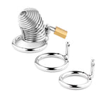 Cușcă pentru penis spiralată din oțel HeavyFun seria B 7,7 cm