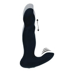 Levelz Aparat de masaj pentru prostată din silicon, vibrator pulsatoriu, negru, 14,7 cm