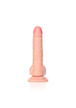 Dildo curbat realist RealRock cu scrot și ventuză 18 cm