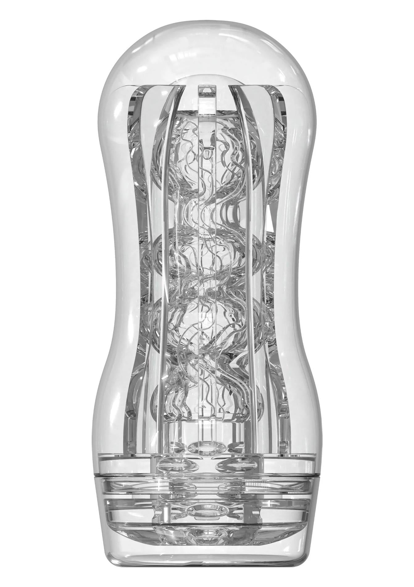 Masturbator cu vid ToyJoy Hero Transparent 18 cm