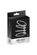 Inel de penis Chain Torc Locked din oțel inoxidabil, 45 mm, T2