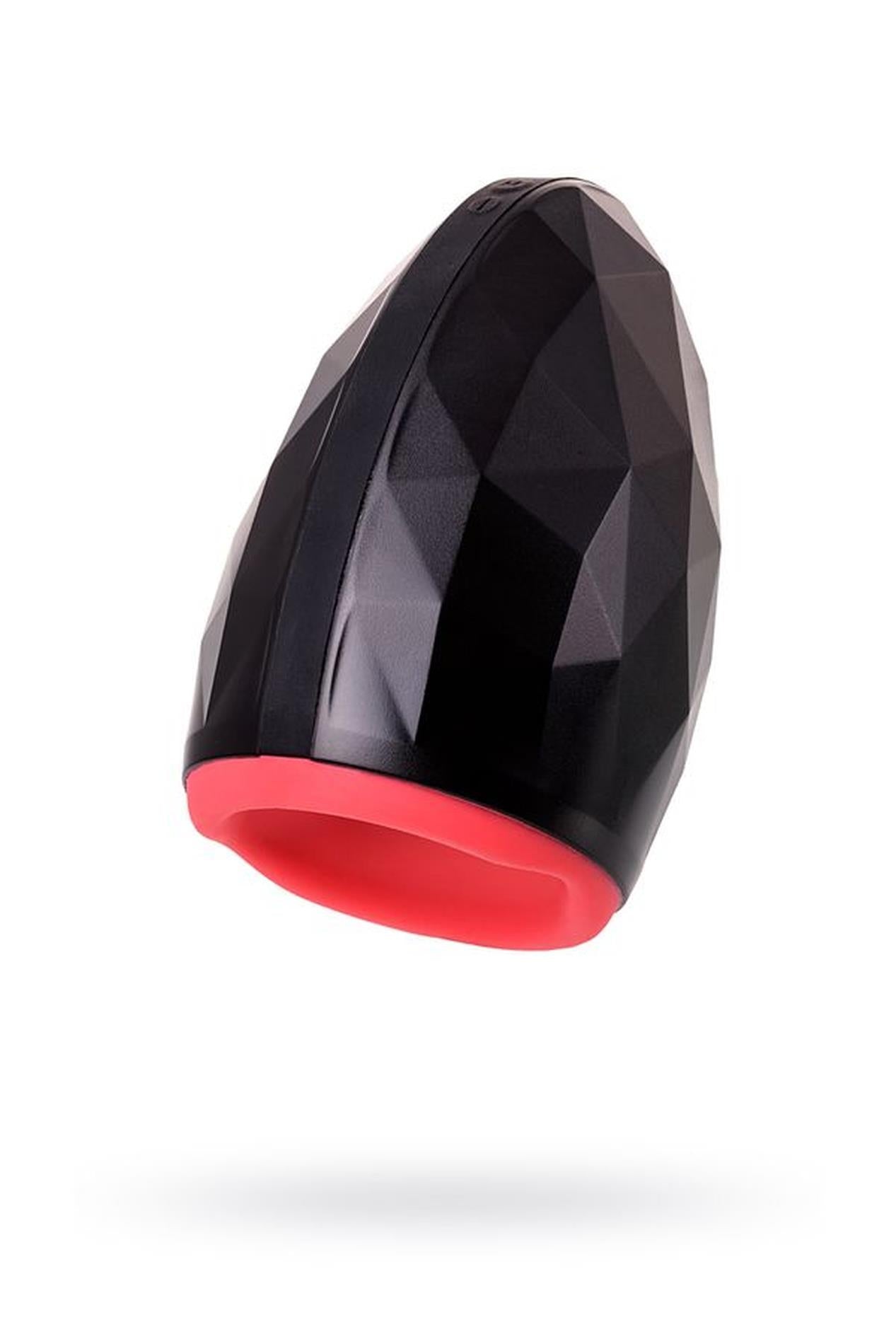 Masturbator Erotist Magma încălzit din silicon negru reîncărcabil 12 cm