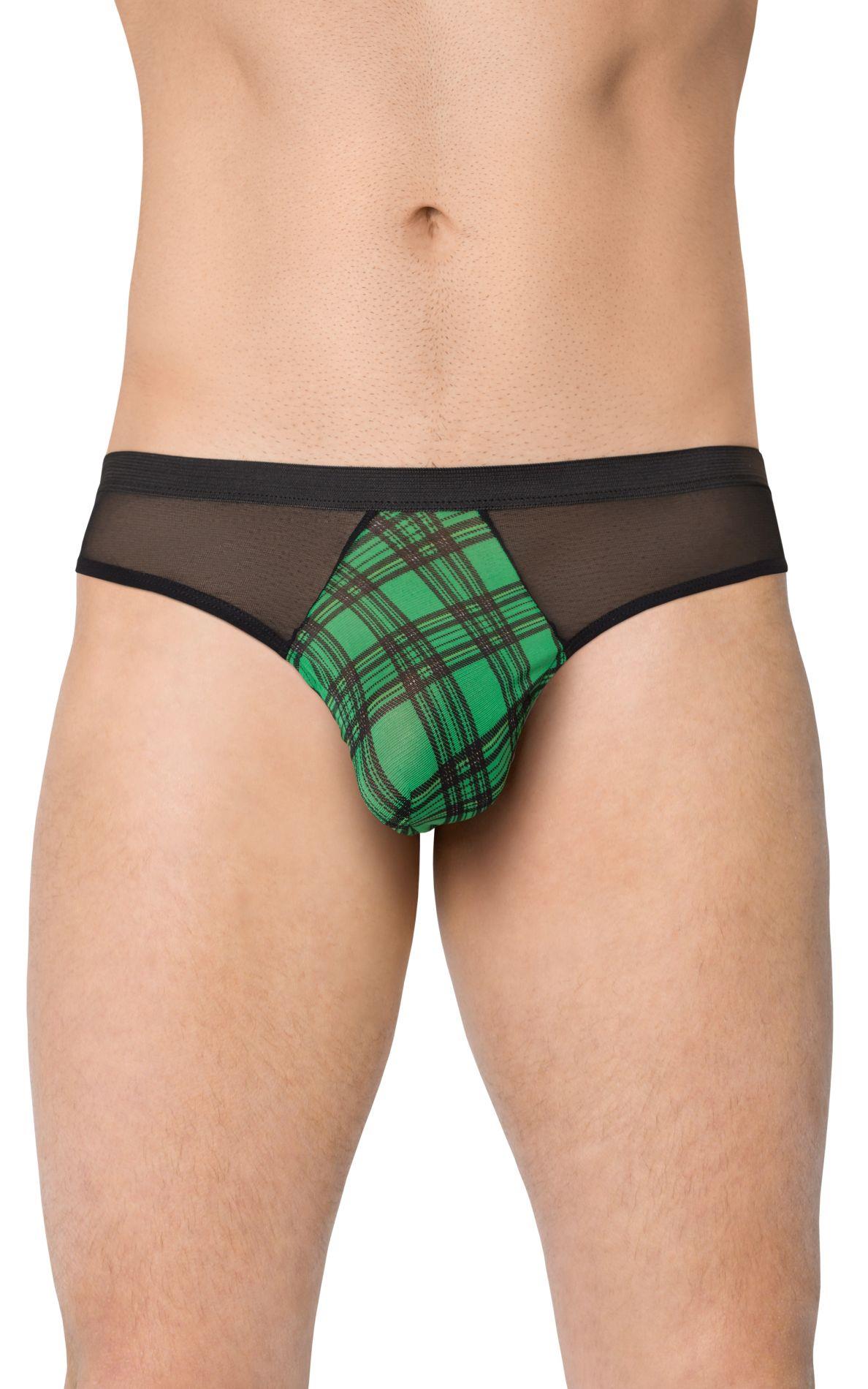 Tanga SoftLine super croită pentru bărbați, verde XL