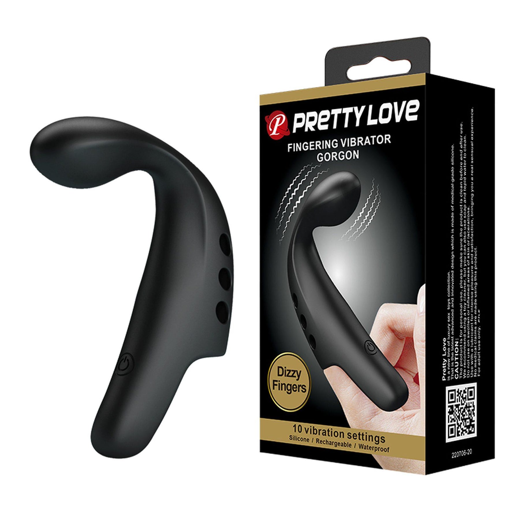 Vibrator de deget reîncărcabil din silicon Pretty Love Gorgon