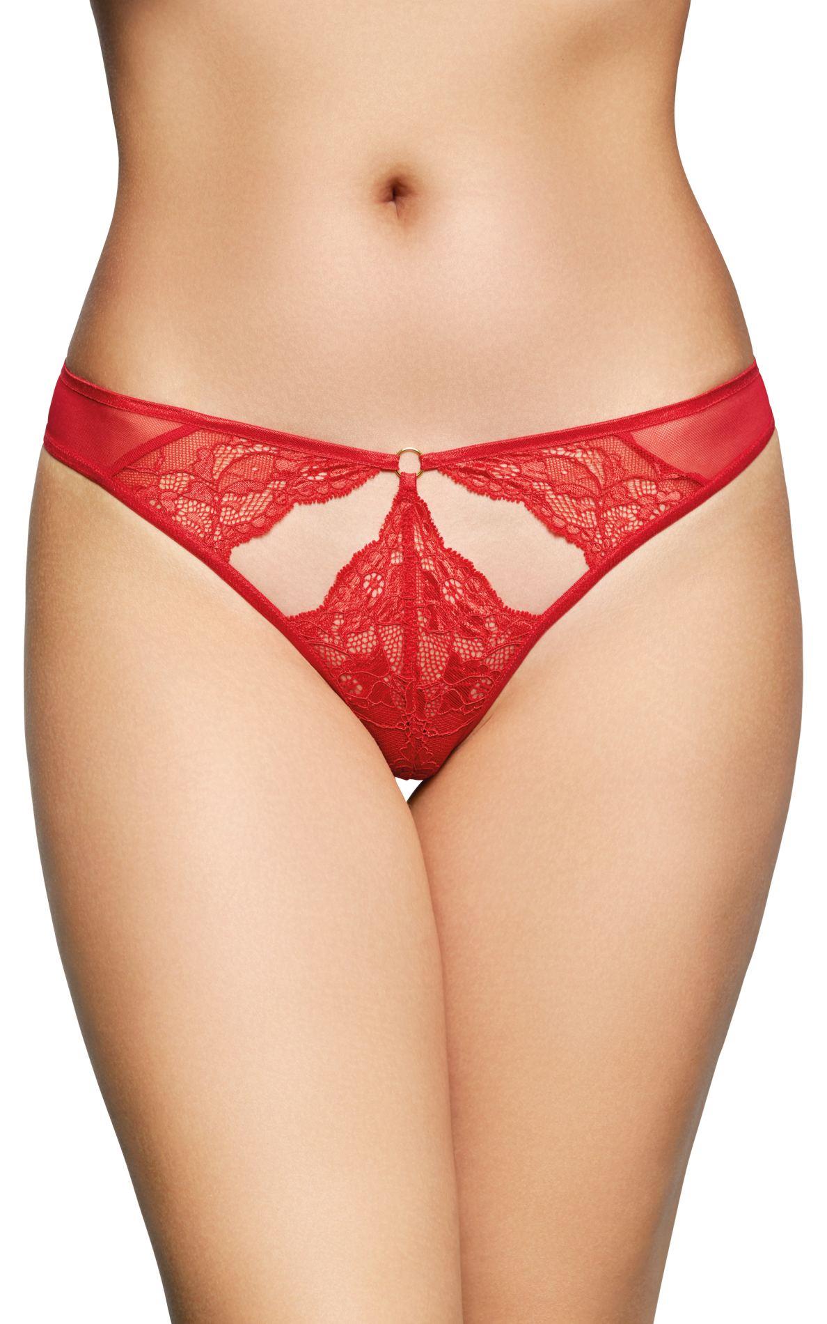 Tanga SoftLine din dantelă roșie S/M