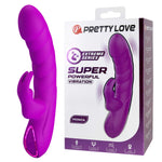 Vibrator Pretty Love Monica din silicon pentru iepure, cu 10 moduri