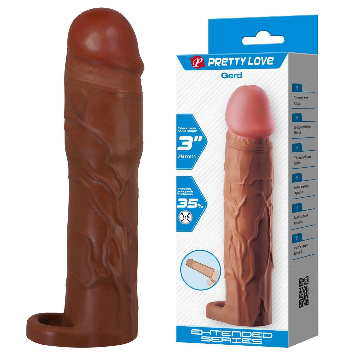 Pretty Love Gerd Extensor realist pentru penis cu curea