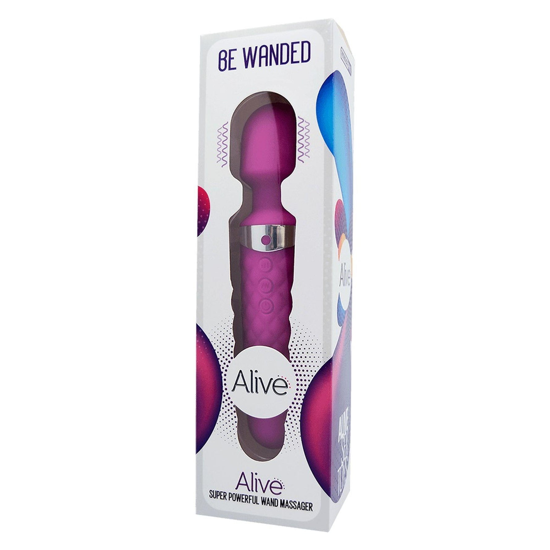 Baghetă masaj USB violetă Alive BE WANDED 20 cm