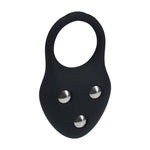 Inel pentru penis Levelz L din silicon cu încărcare triplă, negru