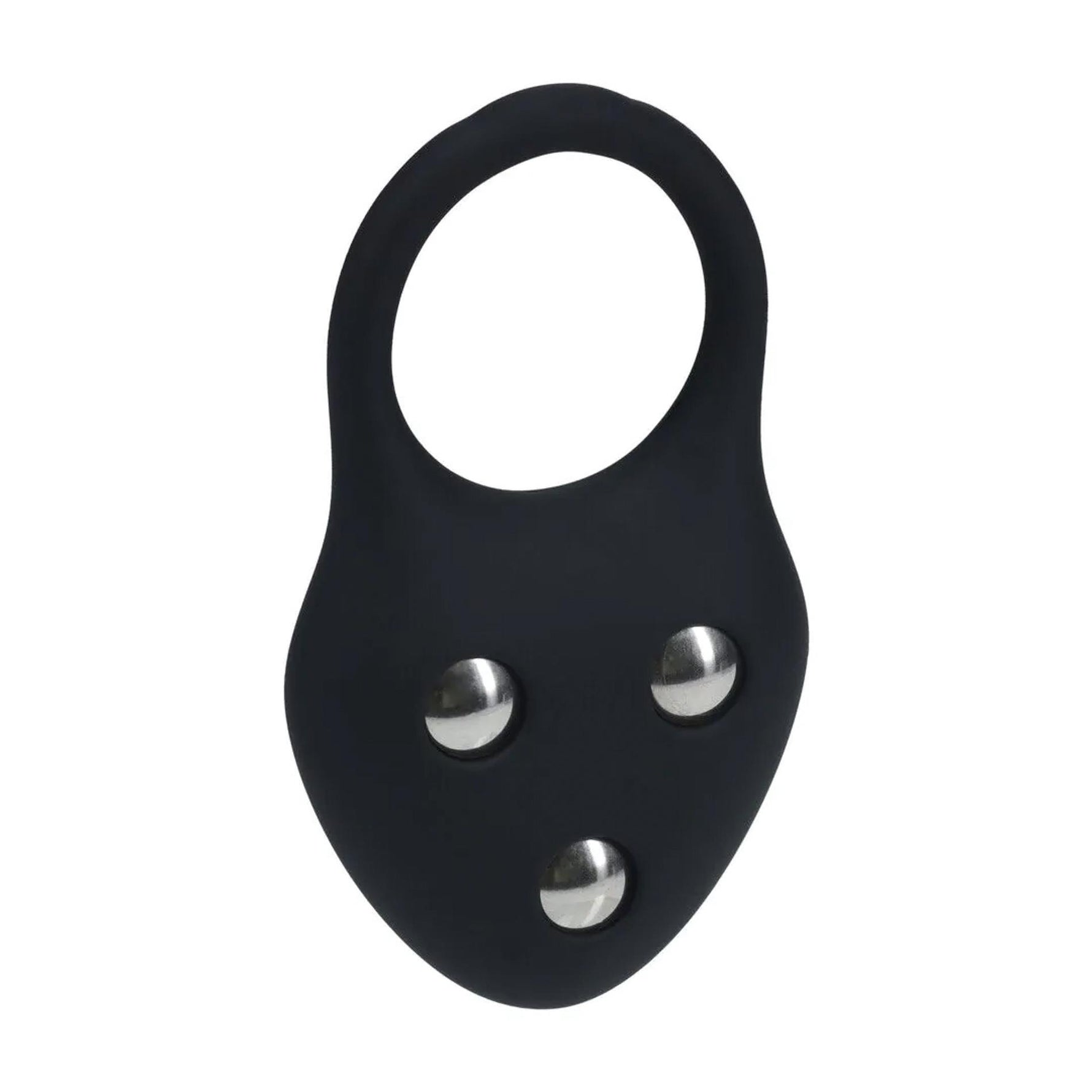 Inel pentru penis Levelz L din silicon cu încărcare triplă, negru