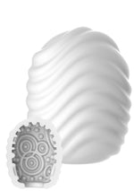 Masturbator mini ToyJoy HERO Wave, alb, TPE