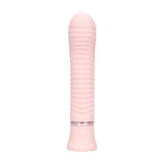 Vibrator Loveline Divine din silicon cu nervuri pentru punctul G, roz, 16 cm