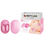 Mini vibrator Pretty Love Fun Box roz cu 12 funcții