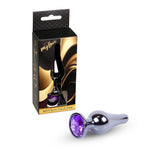 Dop anal din oțel MyLove Toys, violet, 9,5 cm