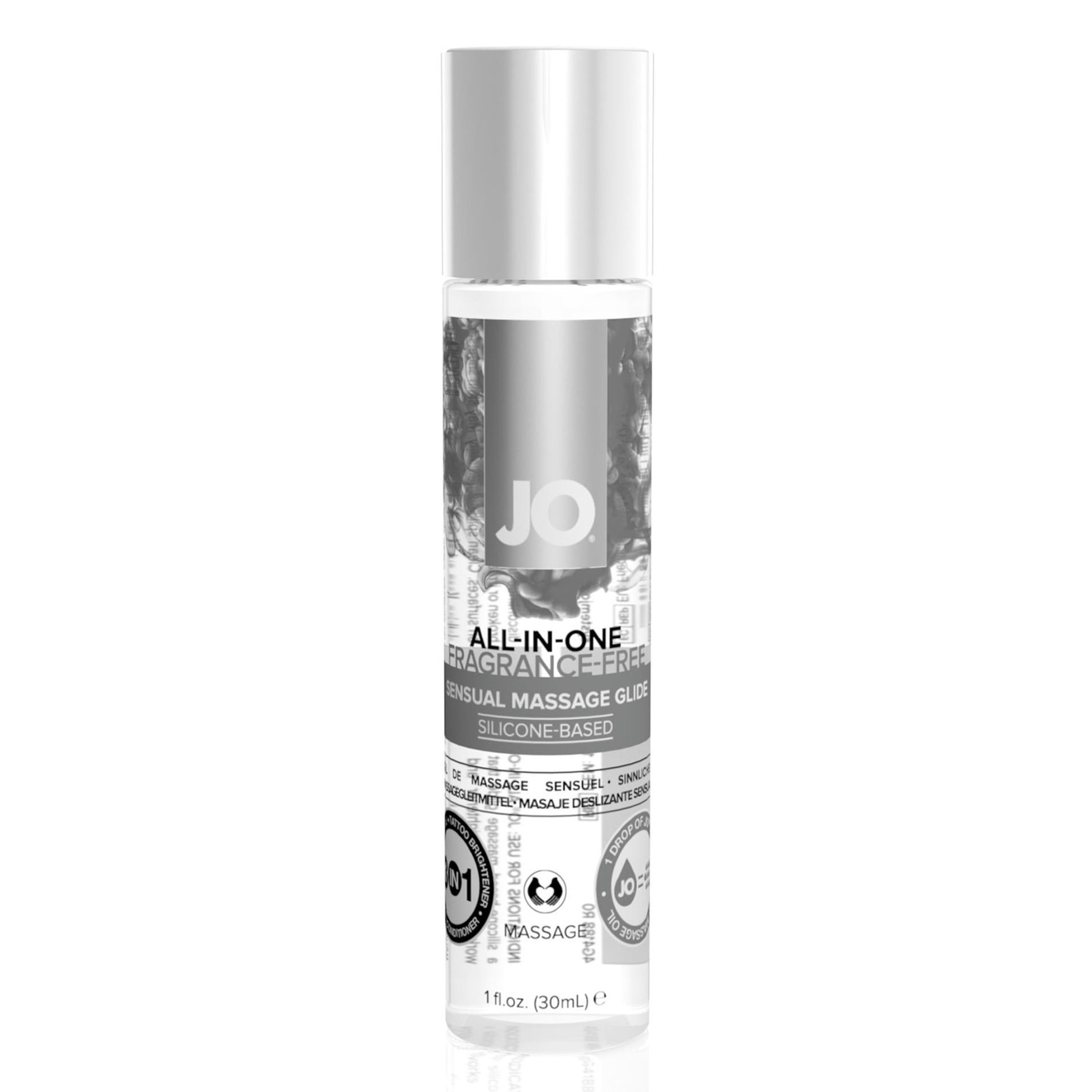 Gel de masaj JO All in One din silicon, fără parfum, 30 ml