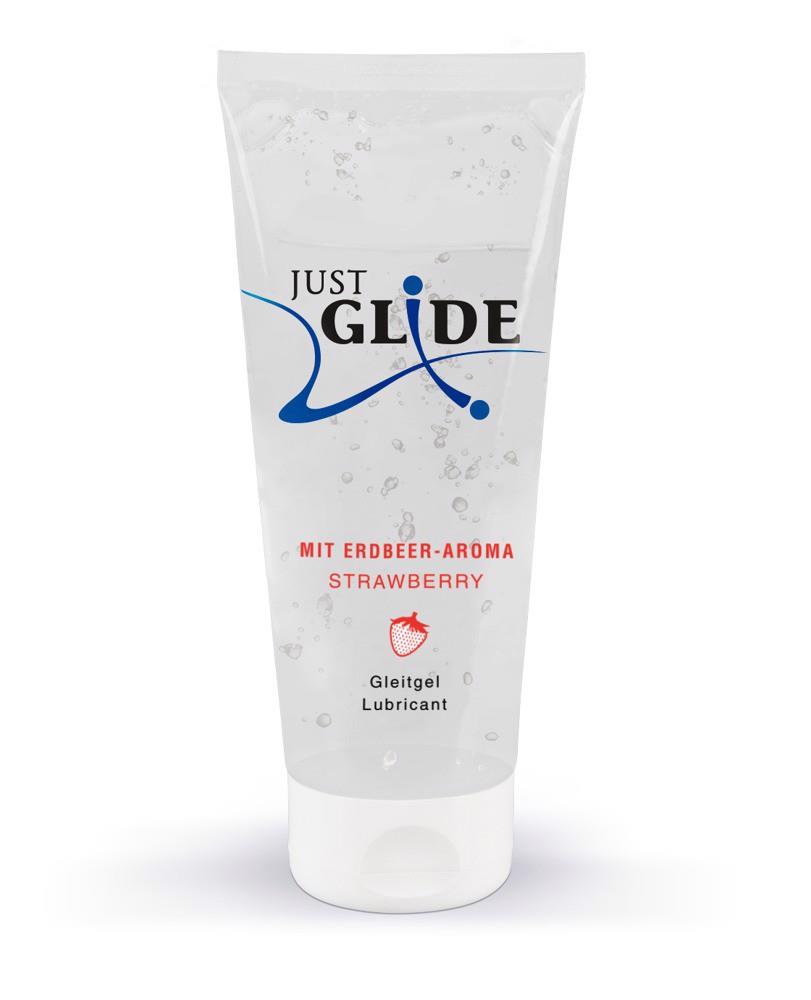 Lubrifiant cu aromă de căpșuni Just Glide 200 ml