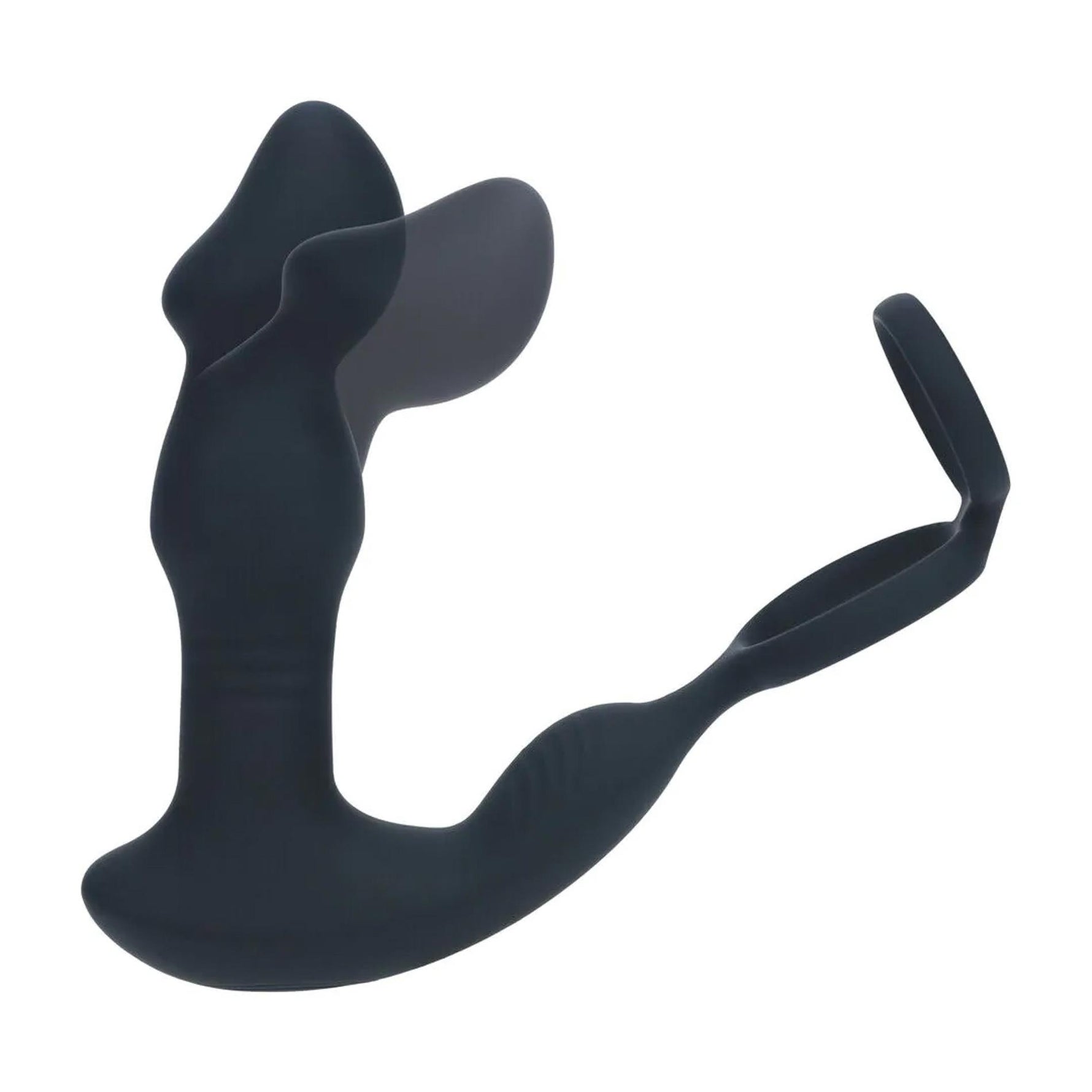 Masaj vibrant pentru prostată Levelz cu inel din silicon, negru