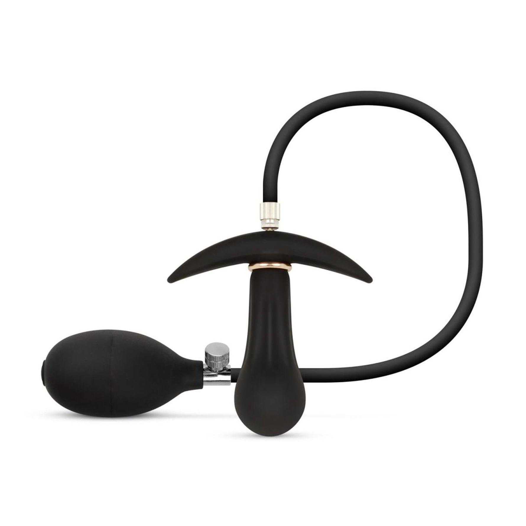 Dop anal gonflabil EasyToys negru 8 cm