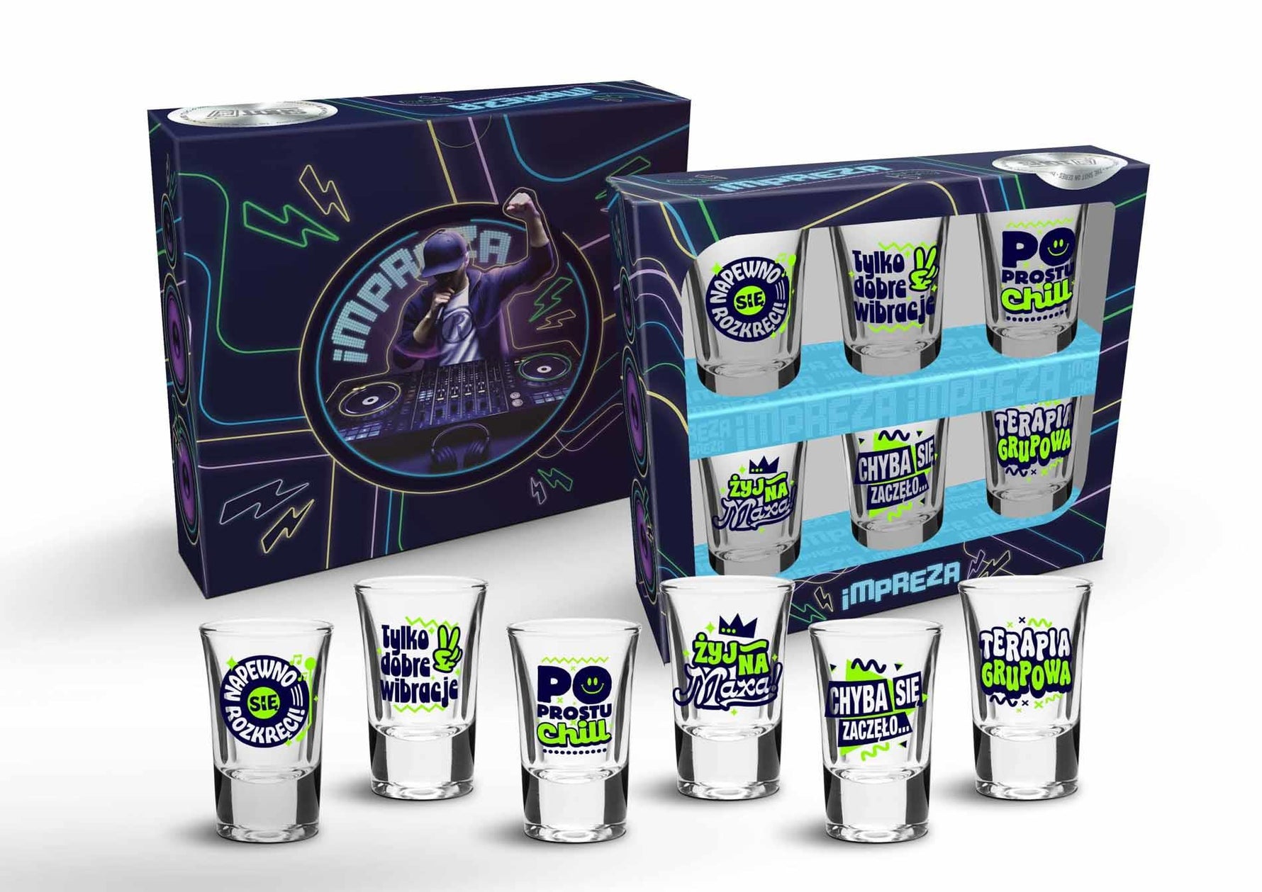 Pahare de petrecere House of Mugs 35ml, pachet de 6