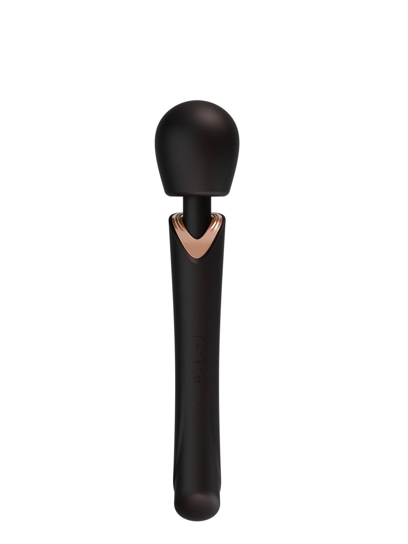 Masaj vibrant Perfect Wand din silicon, negru, USB